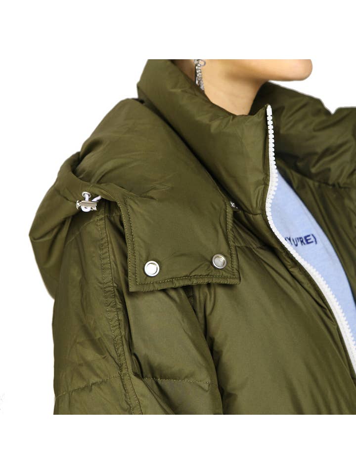 Urlazh - Wholesale Coat - Women's - Goose Down Quilted Hooded Puffer Coat7