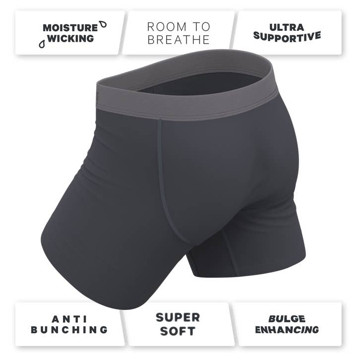 Shinesty, Inc – wholesale Underkläder - Herr – Slate-förväntningarna | Grå Tonal Ball Hammock®-ficka Underkläder3