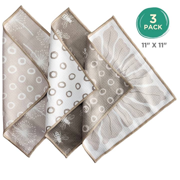 Bees - Dual Sided Dishcloth - Wash Cloth - Mini Towels for wholesale by Buzzee