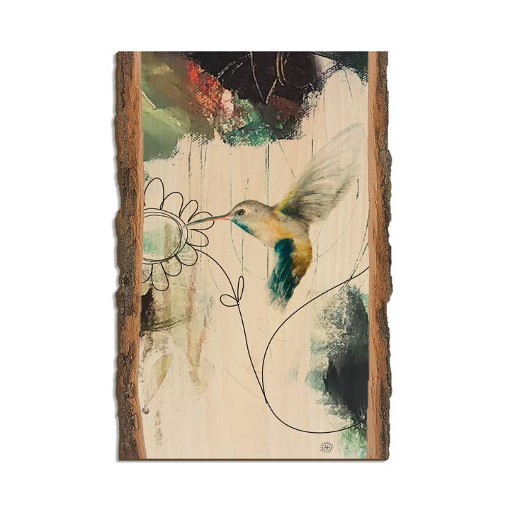 Henning's Hummingbird & Simple Flower - Live Edge for wholesale by DaydreamHQ