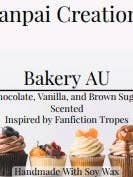 Bakery AU, Chocolate Vanilla and Brown Sugar Scented Candle for wholesale by Kanpai Creations