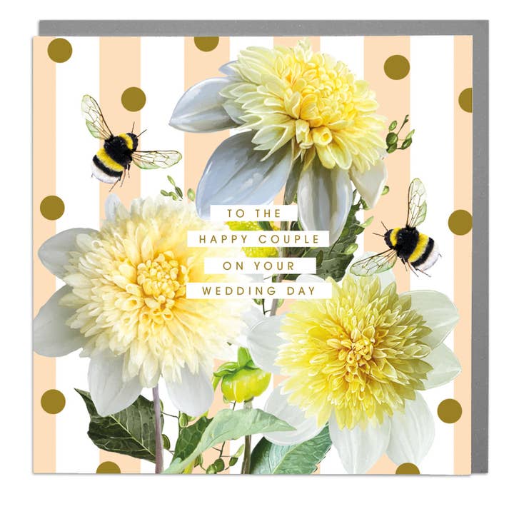 Wedding day Card by Lola Design x Dahlia Beach for wholesale by Lola Design Ltd