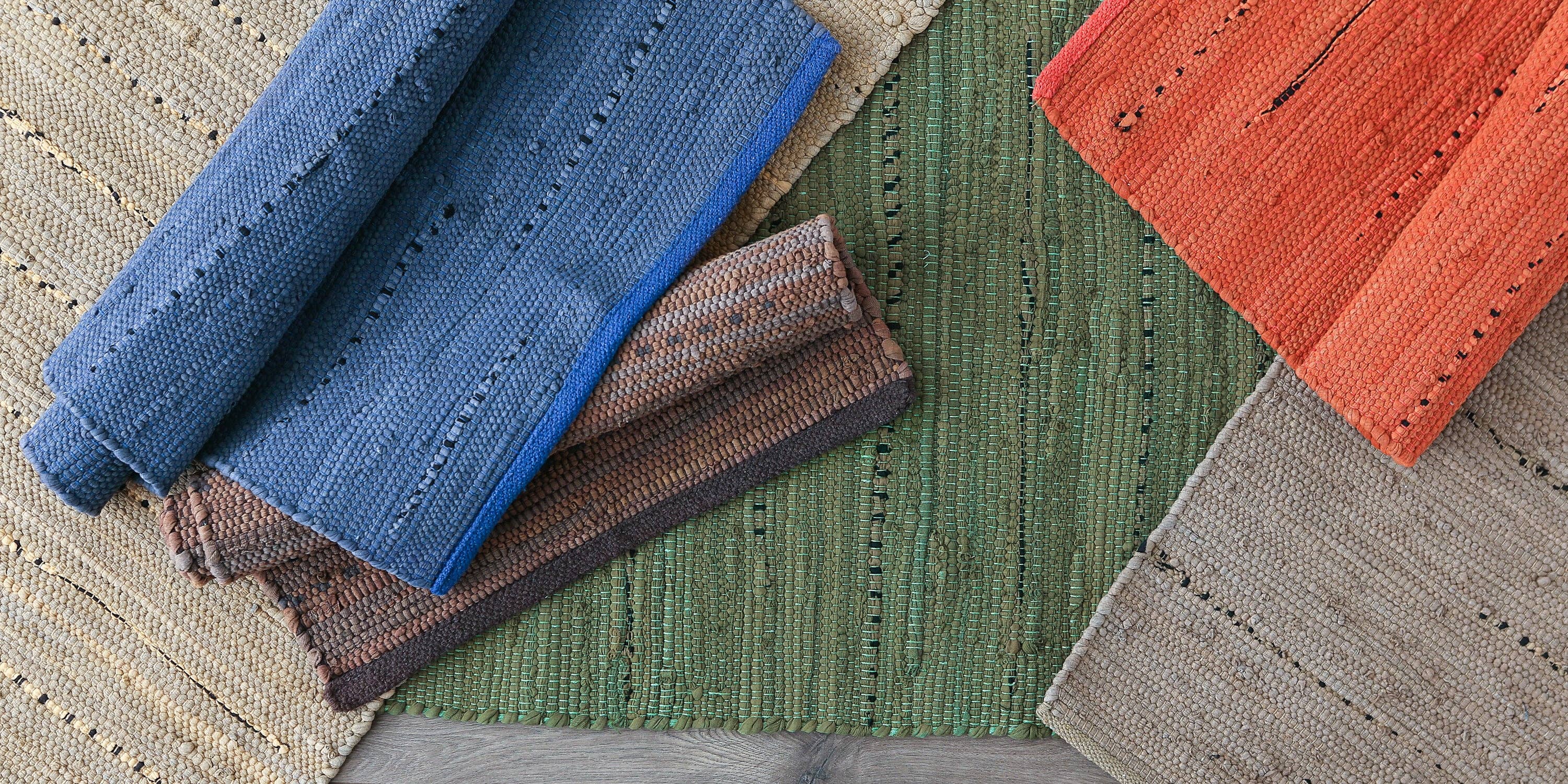 Welcome Home Unbeatable Deals - Wholesale Area Rug - Multi Color French Blue Rag Rug 2Ft 3In X 6Ft6