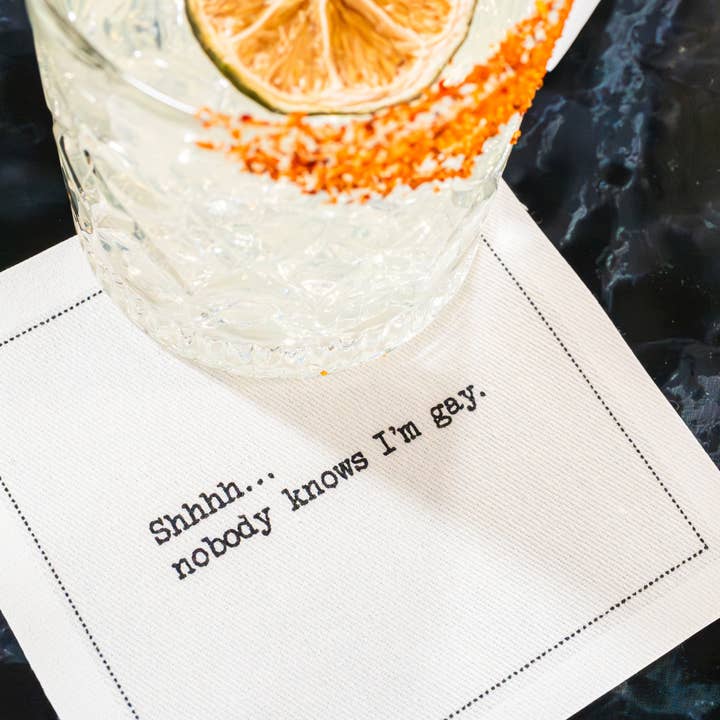 Five Star Napkins Inc. – wholesale Disposable napkin – Pride Quotes- White Cotton Cocktail Napkins x 501