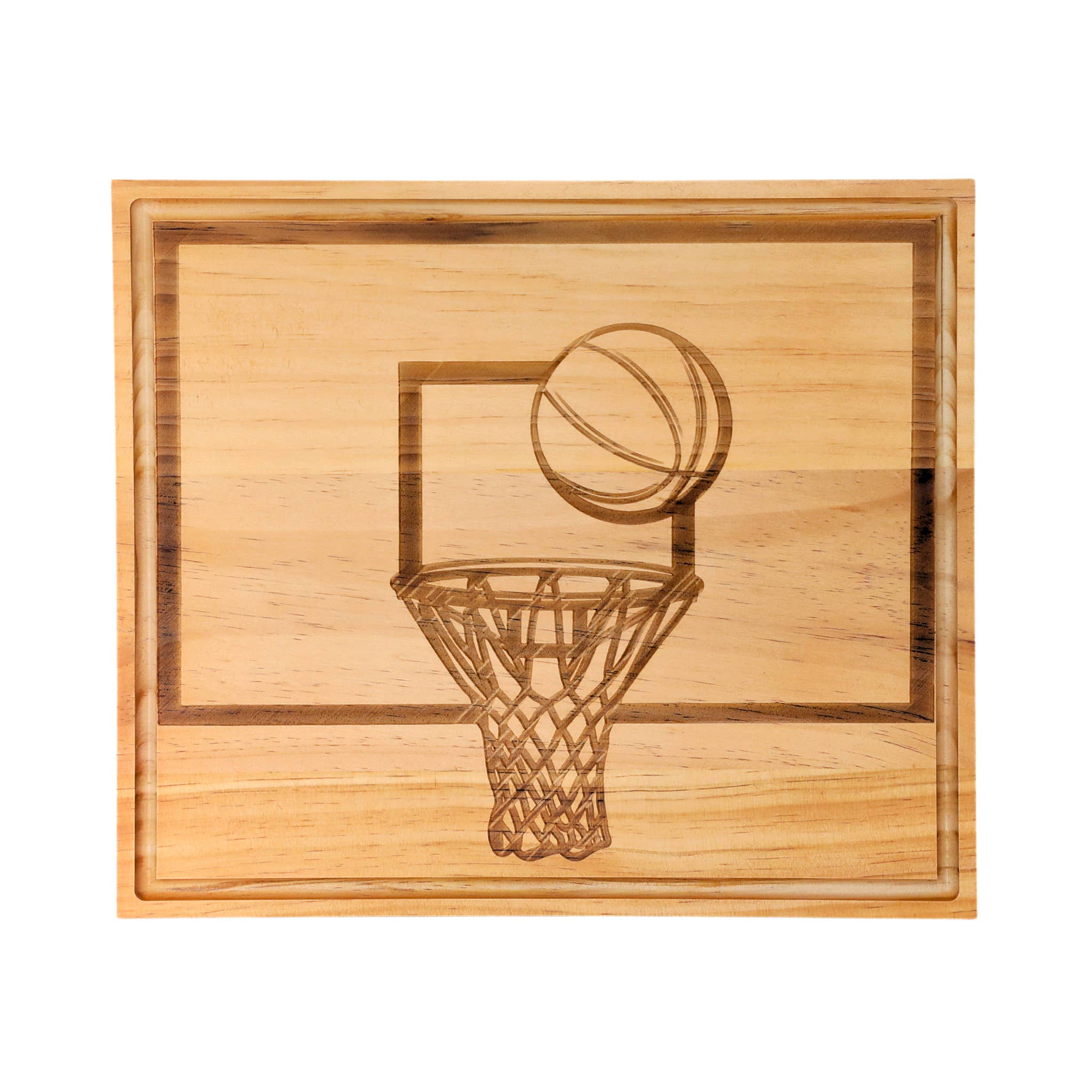 Creative Gifts International Inc. - Wholesale Snijplank - Basketbalbord met houten bord - 13" x 15"