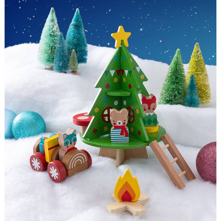 Chronicle Books - Wholesale Toy Set - Kids - Christmas Treehouse Wooden Play Set4