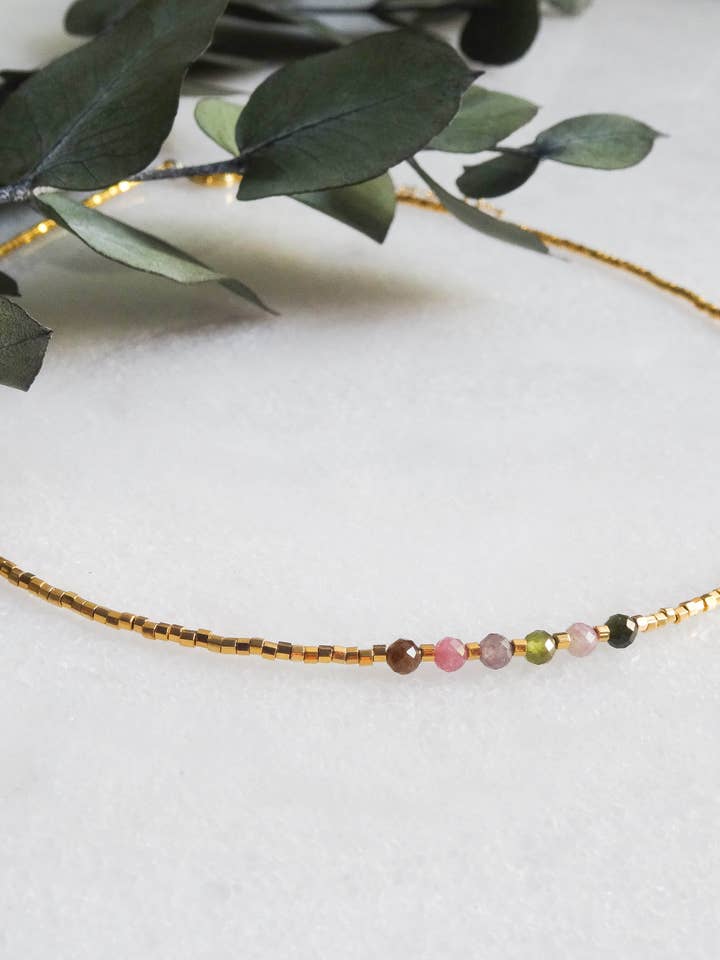 Collier Spark turmalin for engroshandel hos LES TISSAGES DE CAMILLE