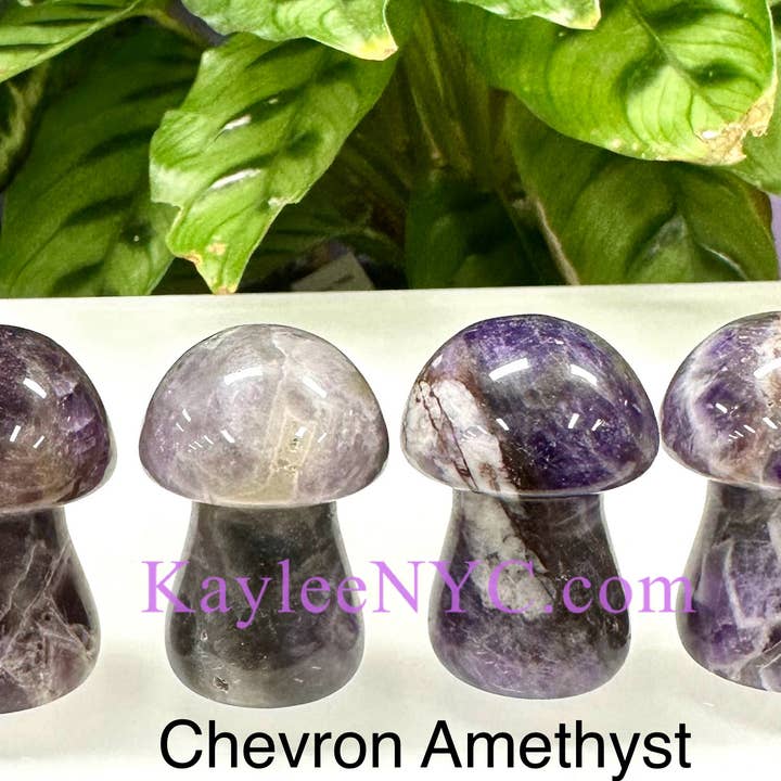 KayleeNYC - Wholesale Spiritual Stone/Crystal - Natural mix Crystal Mushrooms 3.5cm Crystal Healing6