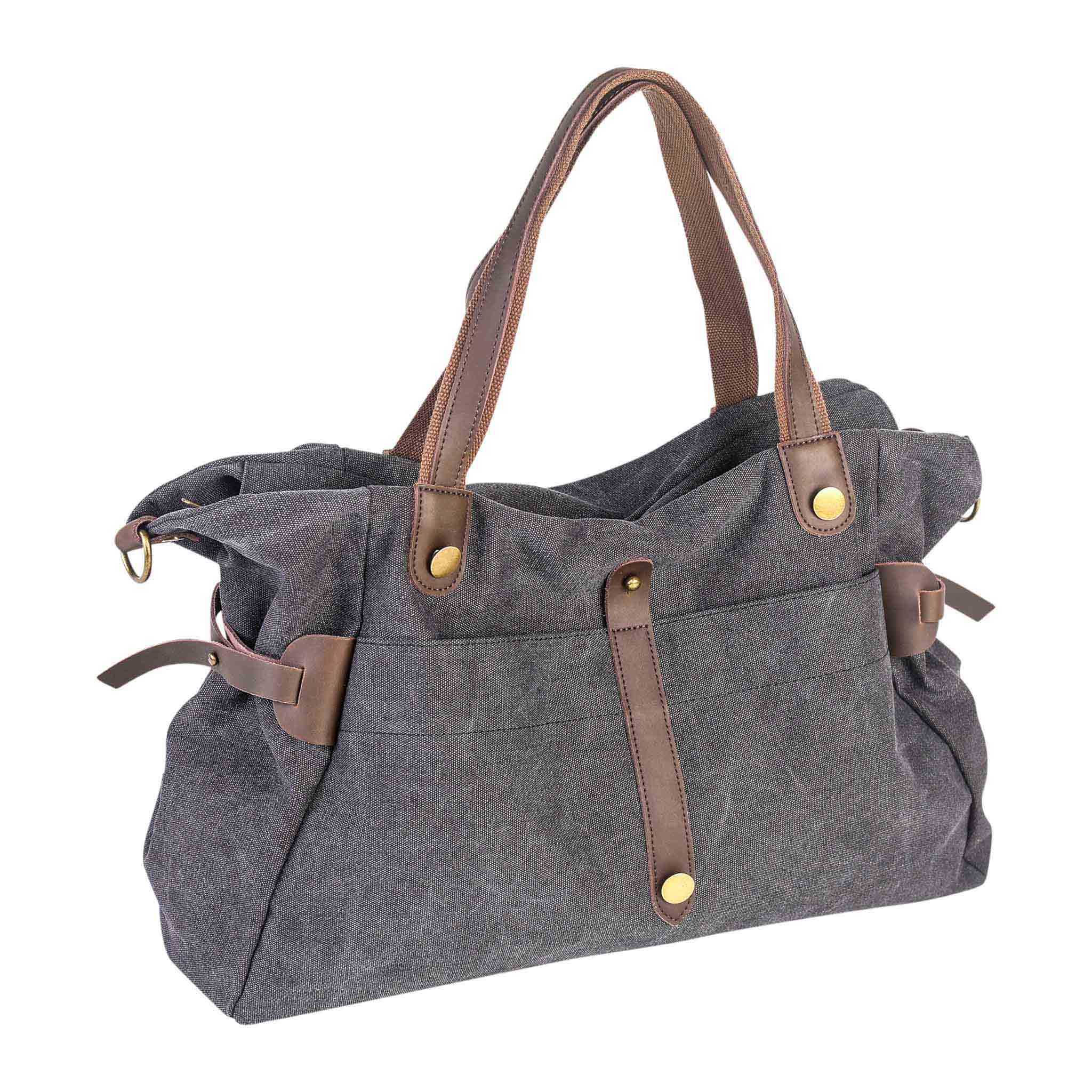 ZEDE PARIS - Wholesale Weekender Bag - Women's - SAINT-LAZARE - Weekend travel sports bag in canvas and leather54