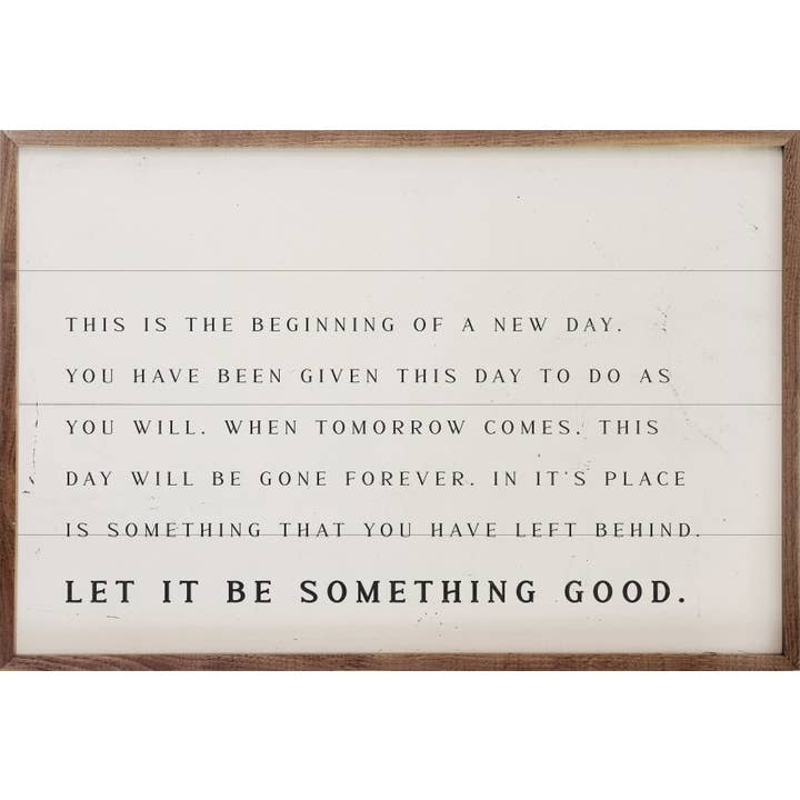 Kendrick Home - Wholesale Wood Wall Art - Let It Be Something Good White