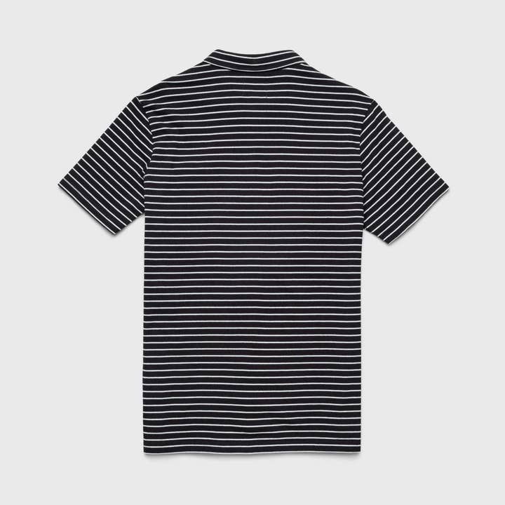 Michael Stripe Polo - Jet Black for wholesale on Faire