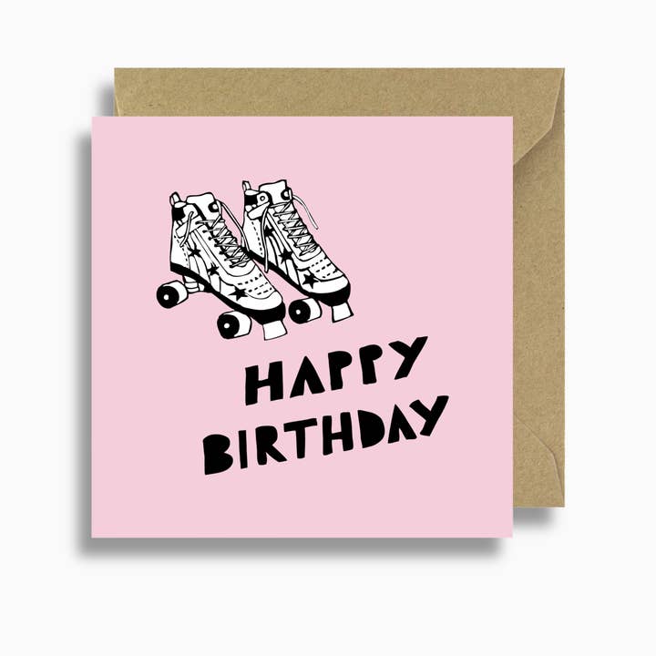 Cartão de aniversário de patins por atacado de Lizzie Chancellor