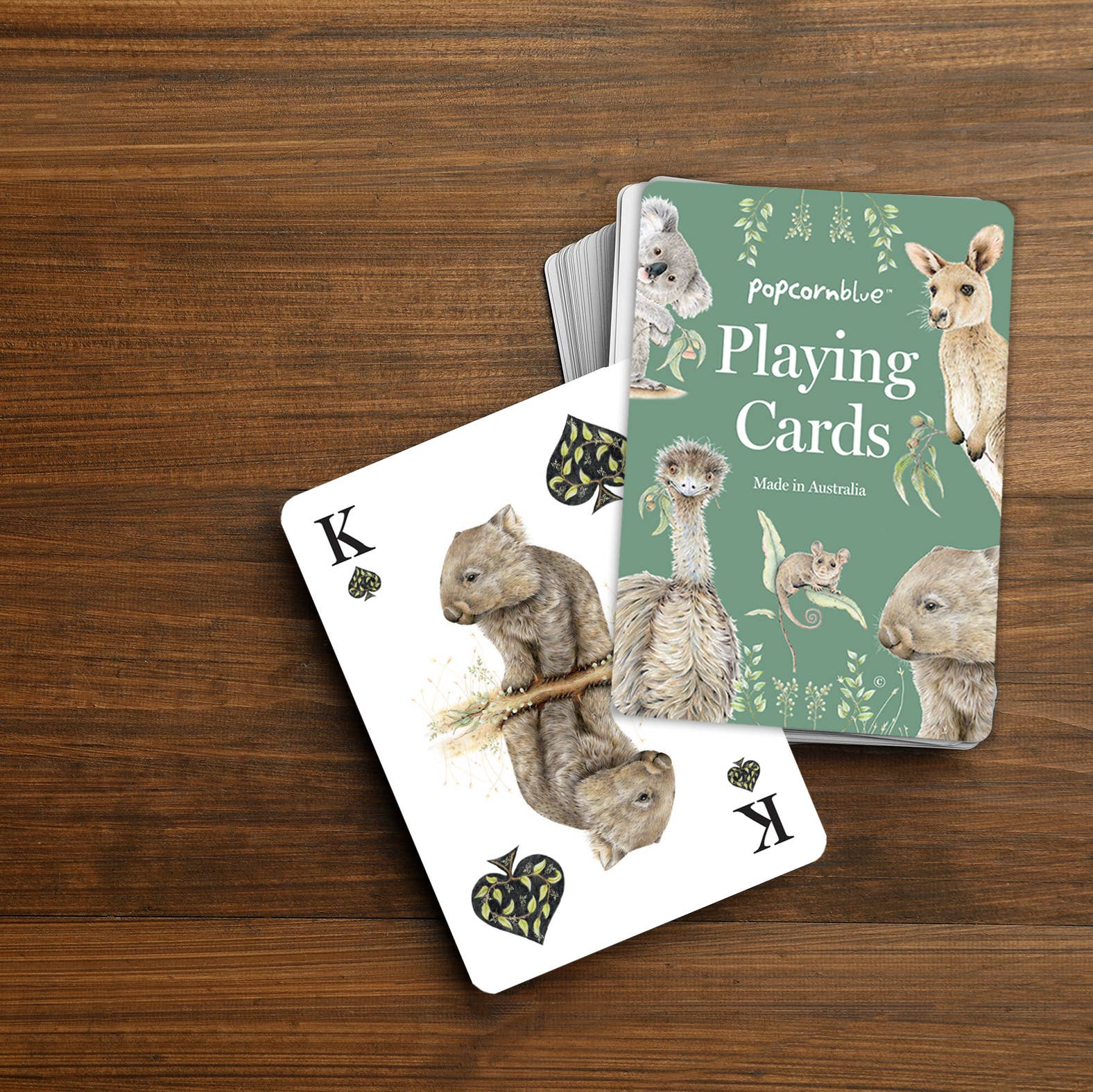 Popcorn Blue - Wholesale Learning cards – Child & baby - 1 Deck of Australian Animal Playing Cards0