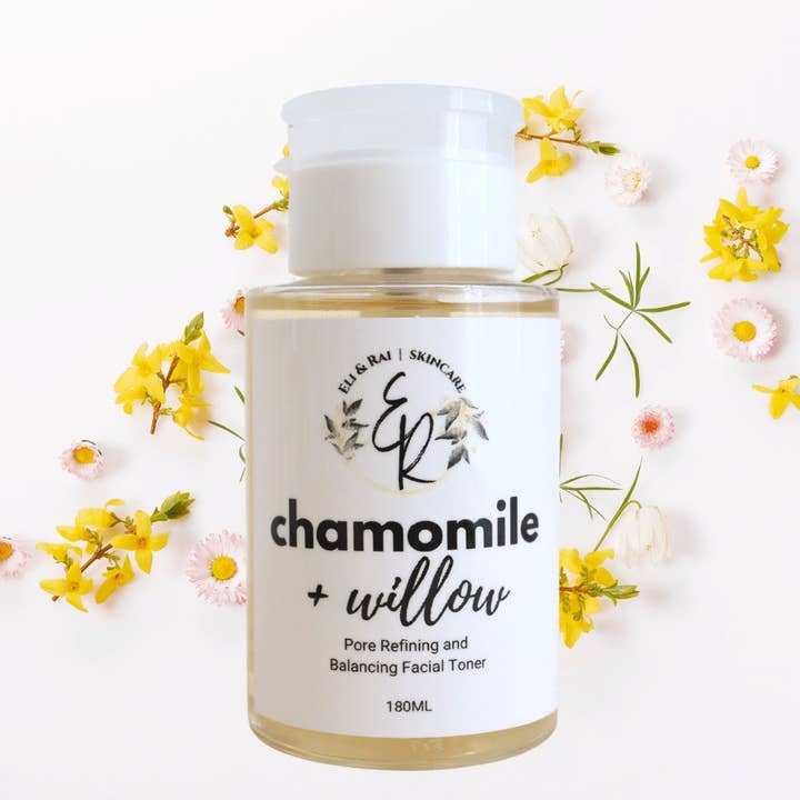 Chamomile and Willow Toner (Oily, Acne Prone and Hyper-pigmented Skin) for wholesale by Eli and Rai Bath and Body