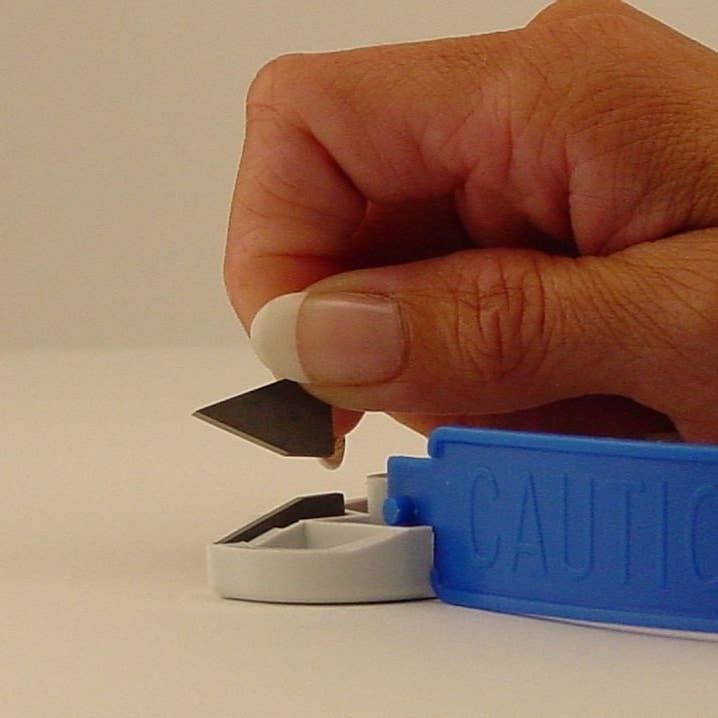 Benhalex - Vente Aiguiseur de couteaux - Aiguiseur de Couteaux & Outils AccuSharp Classique Blanc/Bleu