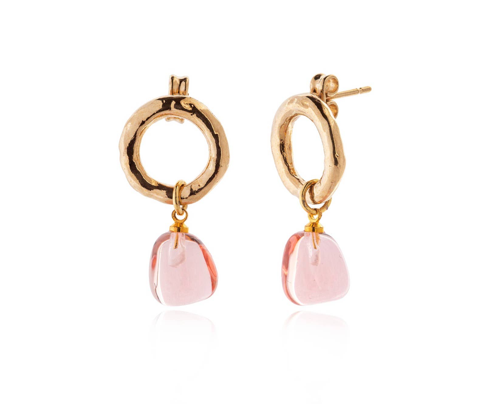 Chama Navarro – Brincos de argola por atacado – Brincos médios LALETI com argola e vidro de Murano1