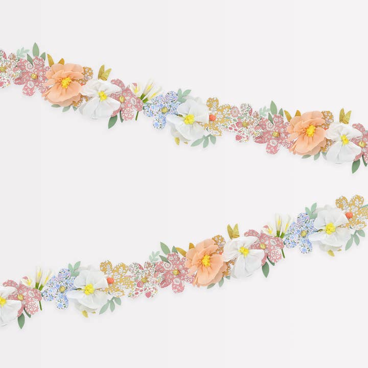 Meri Meri x Liberty Paper Flower Garland for wholesale by Meri Meri