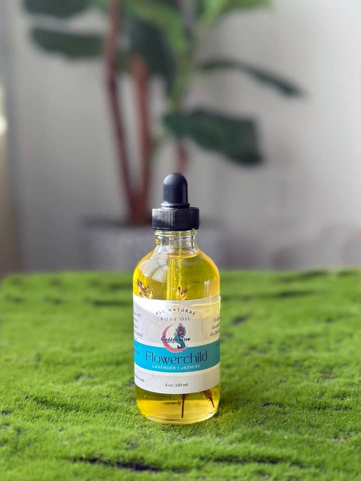 Flowerchild Body Oil | Lavender + Jasmine for wholesale by Goddess Glow Holistic Care