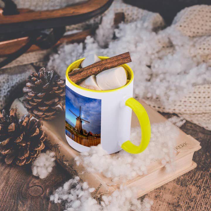 3dRose - Wholesale Coffee Mug - 3dRose, Netherlands, Nord Holland, Landscape of a windmill along a canal, Mug5