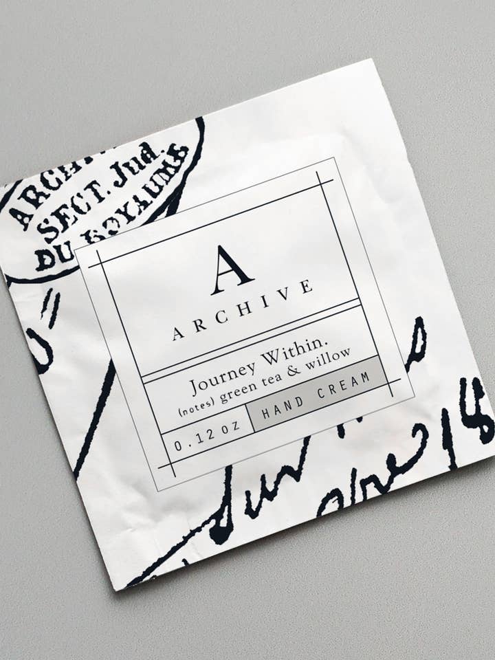 Journey Within Hand Cream Foil Packs (Pack of 25) for wholesale by ARCHIVE