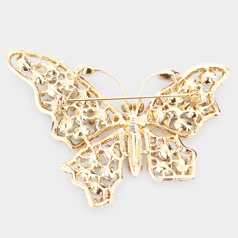 Sensibling Corp. - Wholesale Brooch - Multi Stone Butterfly Pin Brooch1