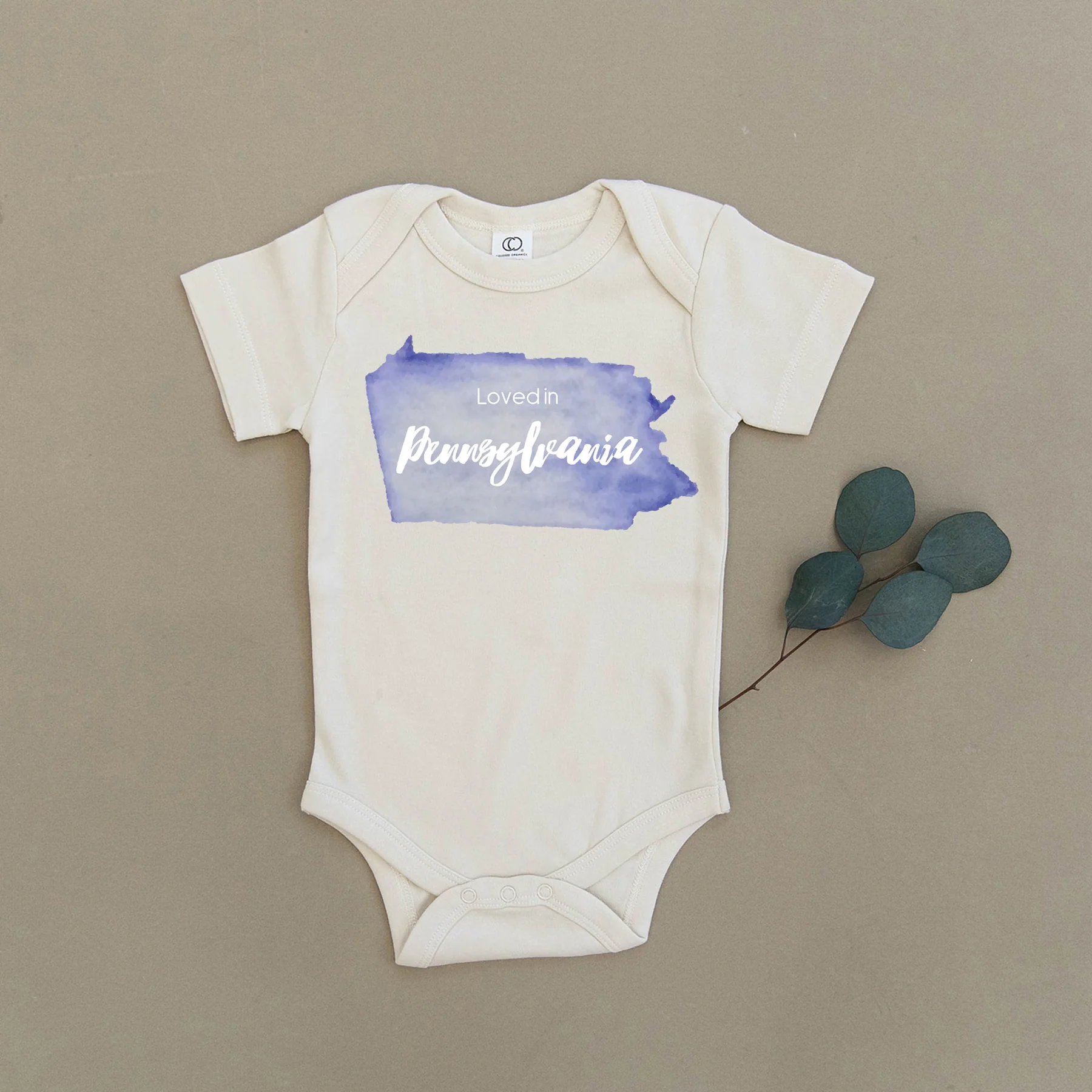 Urban Baby Co. - Wholesale Bodysuit (Non-Footed) - Baby - Loved in Pennsylvania Organic Baby Onesie & Toddler Tee0