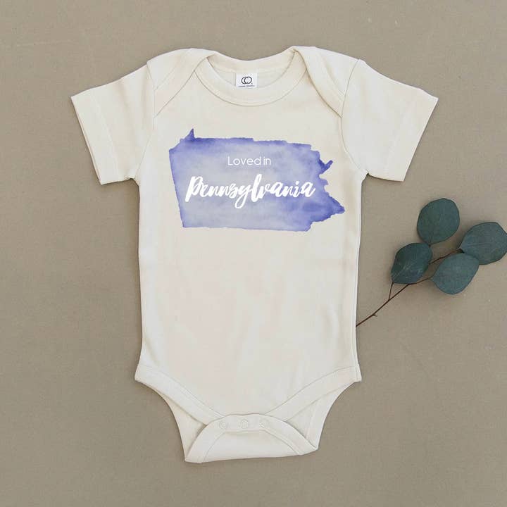 Urban Baby Co. - Wholesale Bodysuit (Non-Footed) - Baby - Loved in Pennsylvania Organic Baby Onesie & Toddler Tee0