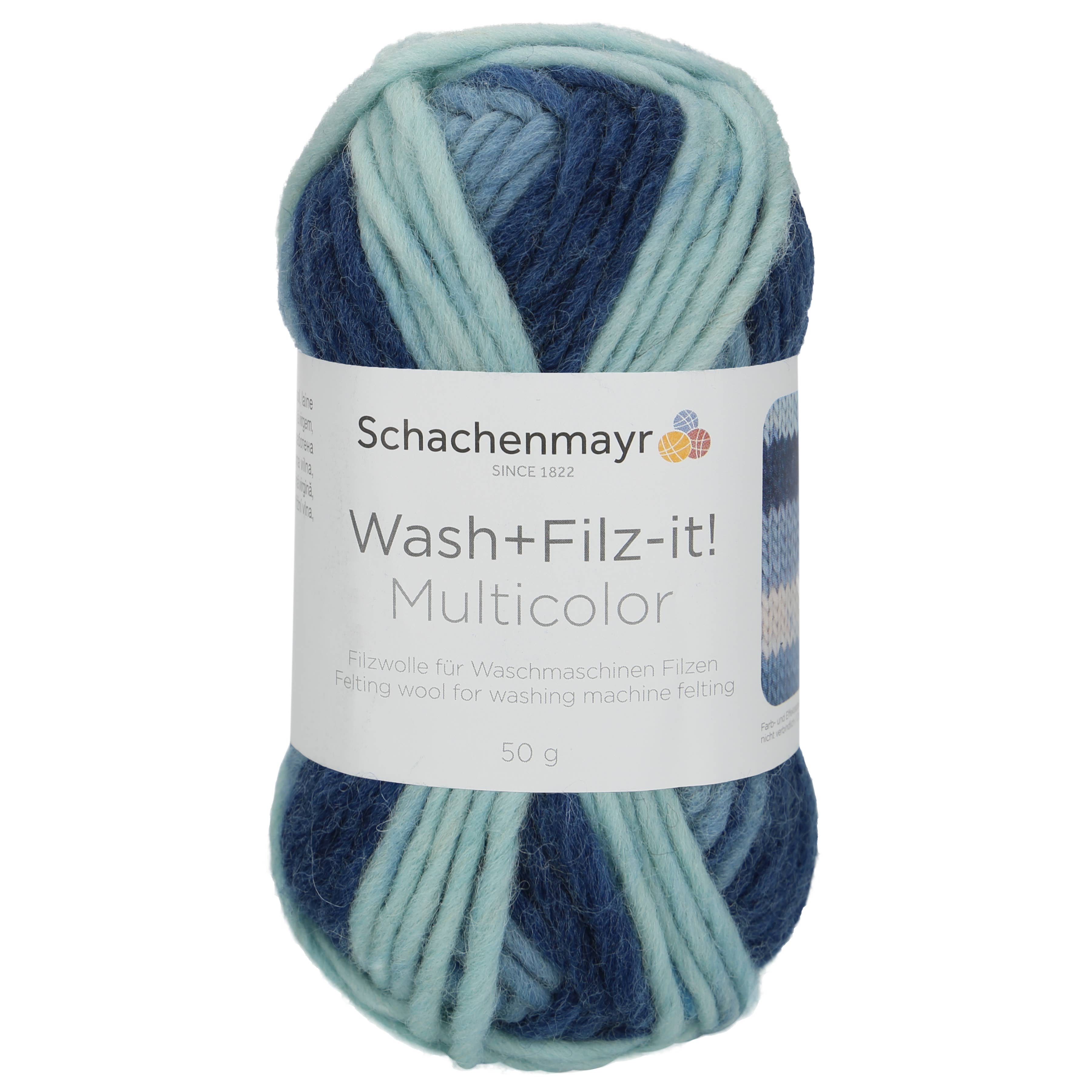 MEZ Crafts Germany - Wholesale Yarn - Schachenmayr felt wool Wash+Filz-It! Multicolor 10X50G8
