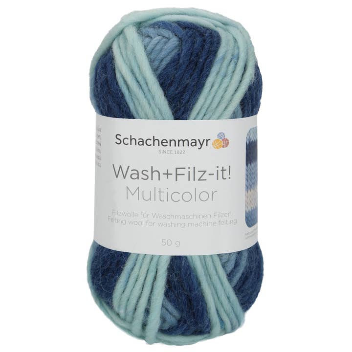 MEZ Crafts Germany - Vente Fils à tricoter - Laine feutrée Schachenmayr Wash+Filz-It ! Multicolore 10X50G8