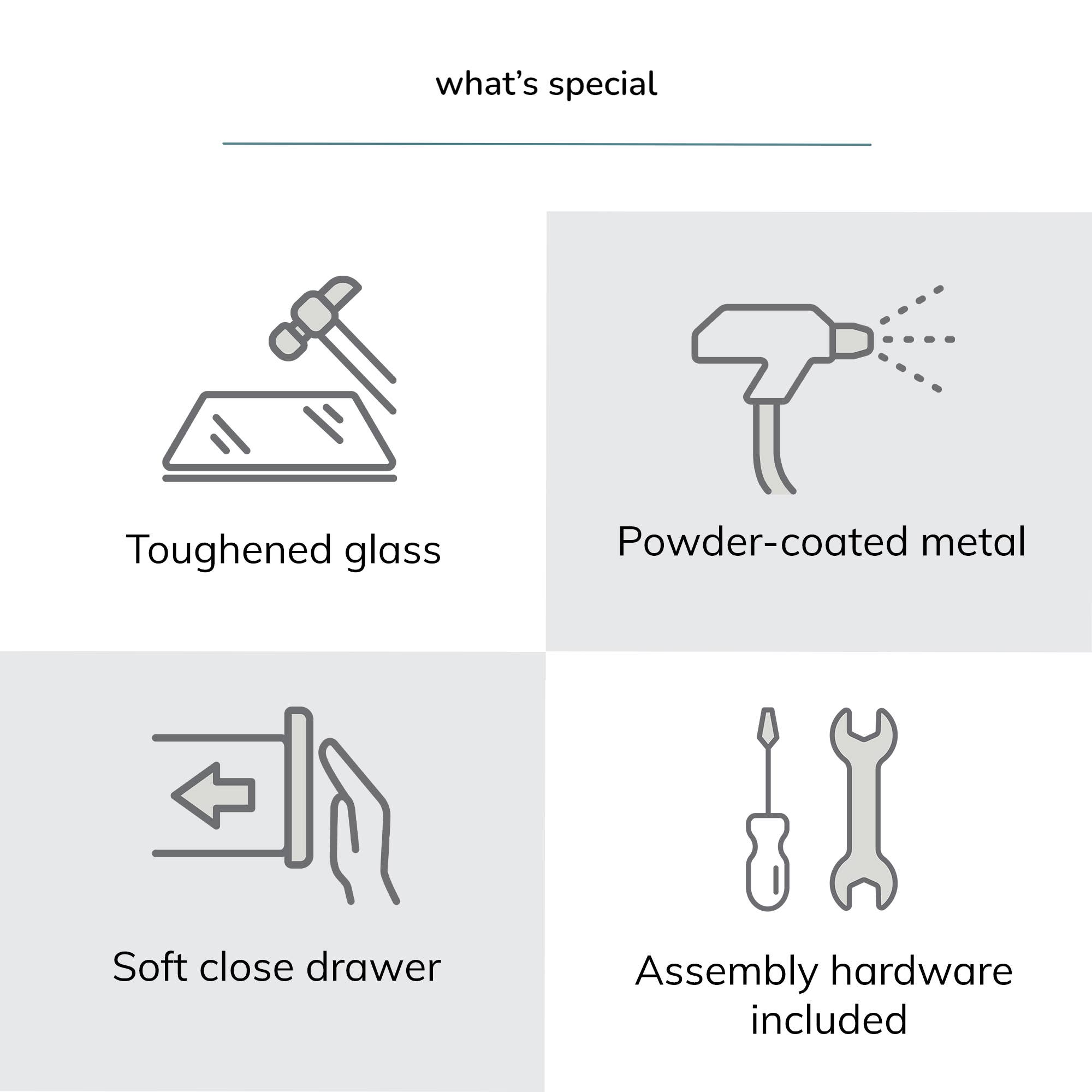 MH London - Wholesale Side Table - Hale Metal Industrial Nightstand with Glass Shadow Box Top20