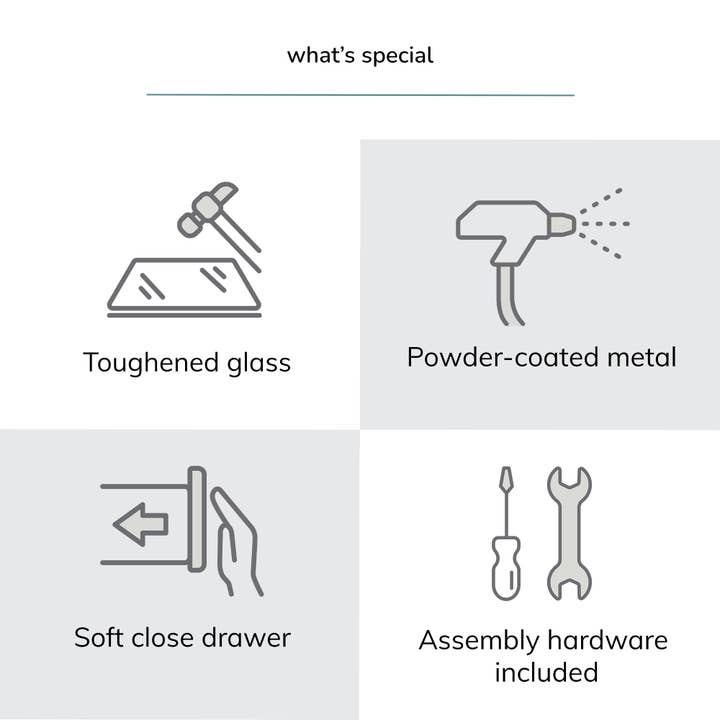 MH London - Wholesale Side Table - Hale Metal Industrial Nightstand with Glass Shadow Box Top20