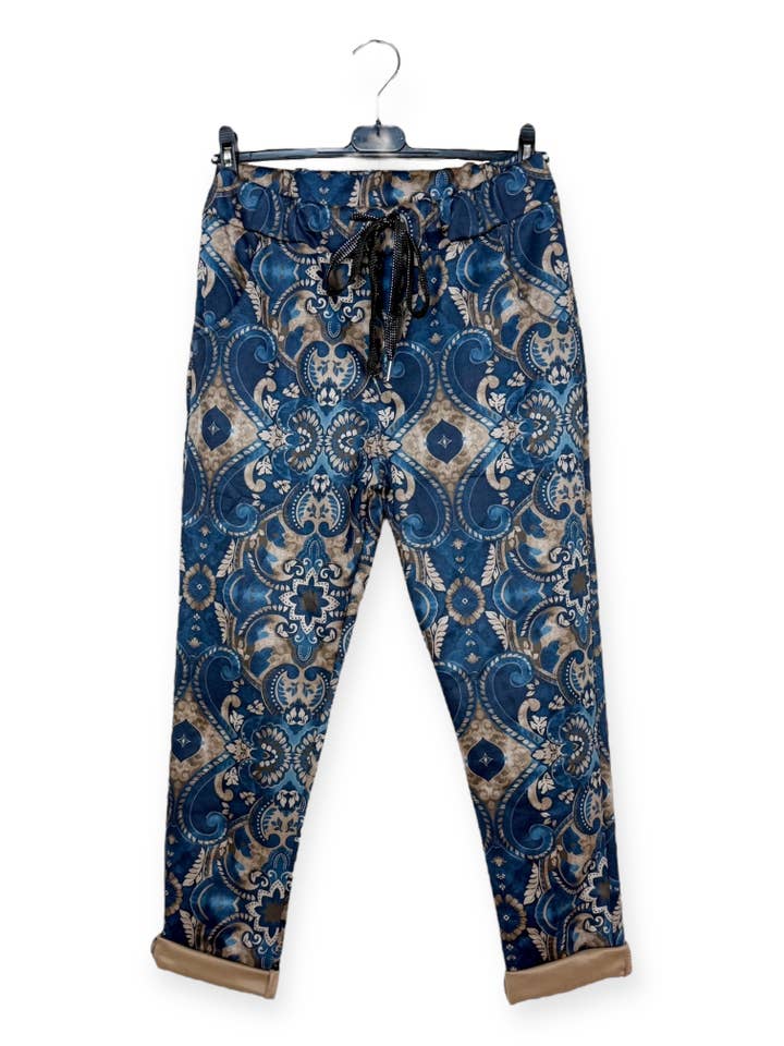 Lucky Nana - Wholesale Pants - Women's - AH 3107 - Patterned Jogger Pants26