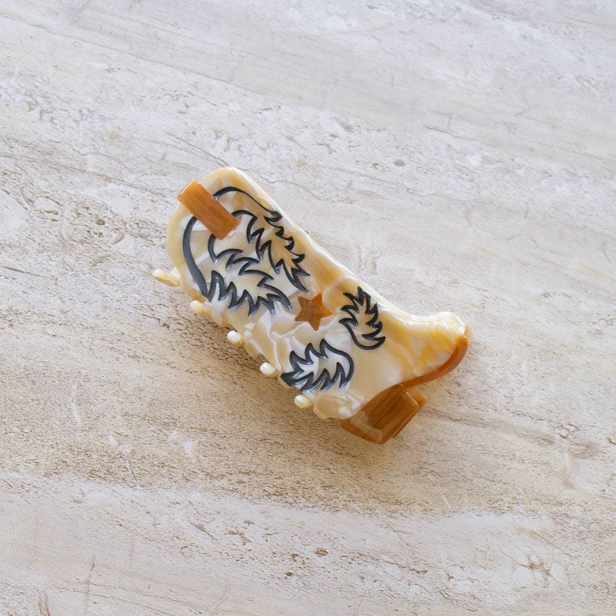 Tiepology - Vendita all'ingrosso Fermaglio per capelli - Donna - Clip per capelli a forma di stivale western eco-sostenibile5