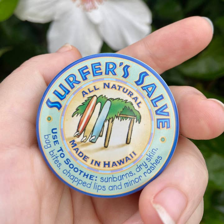 Island Soap & Candle Works - Wholesale Healing Salve/Balm/Cream - All Natural Surfer's Salve - Small 0.8 oz. tin7