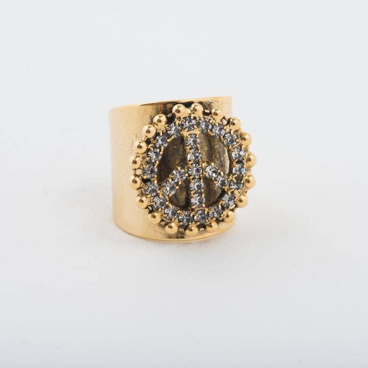 TOVA - Wholesale Cocktail/Statement Ring - Peace Out Ring
