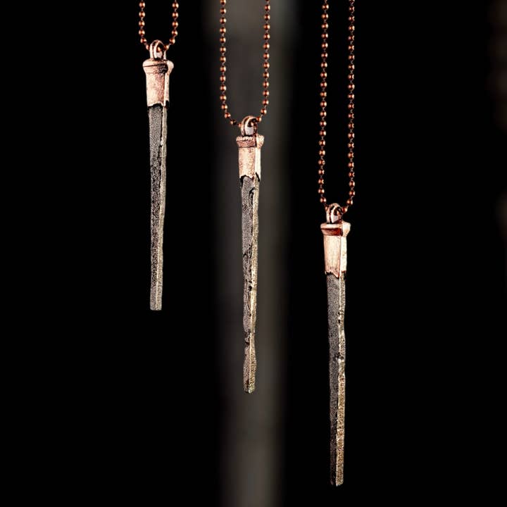 MergingMetals - Wholesale Pendant/Charm Necklace - Coffin Nail Necklace - Antique Copper
