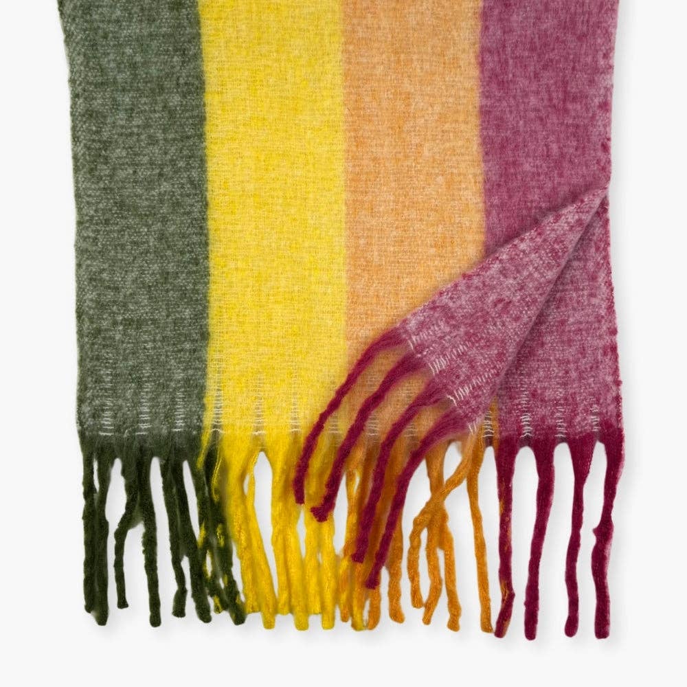 Humble Hilo - Wholesale Scarf - Women's - Humble Hilo Woven Chunky Scarf Cocoon Fringe19