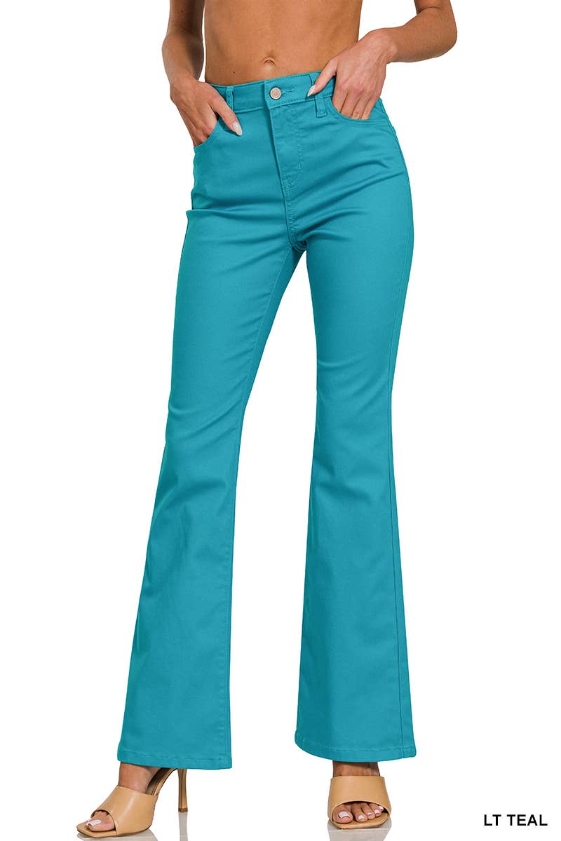 42POPS - Wholesale Pants - Women's - ._ SI-25418 High Rise Bootcut Color Denim Pants3