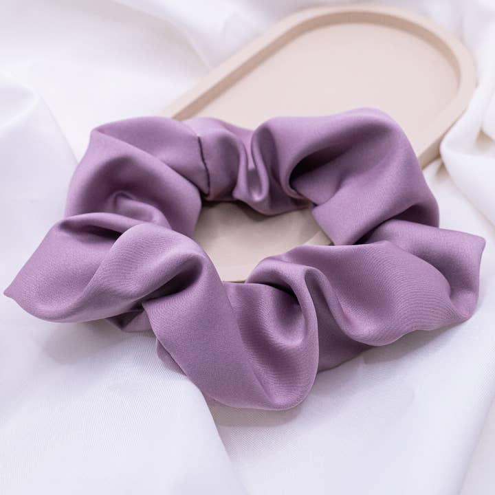 Tilda&Theo – wholesale Scrunchie - Women’s – Scrunchie satin purple hair band lavender - hair tie