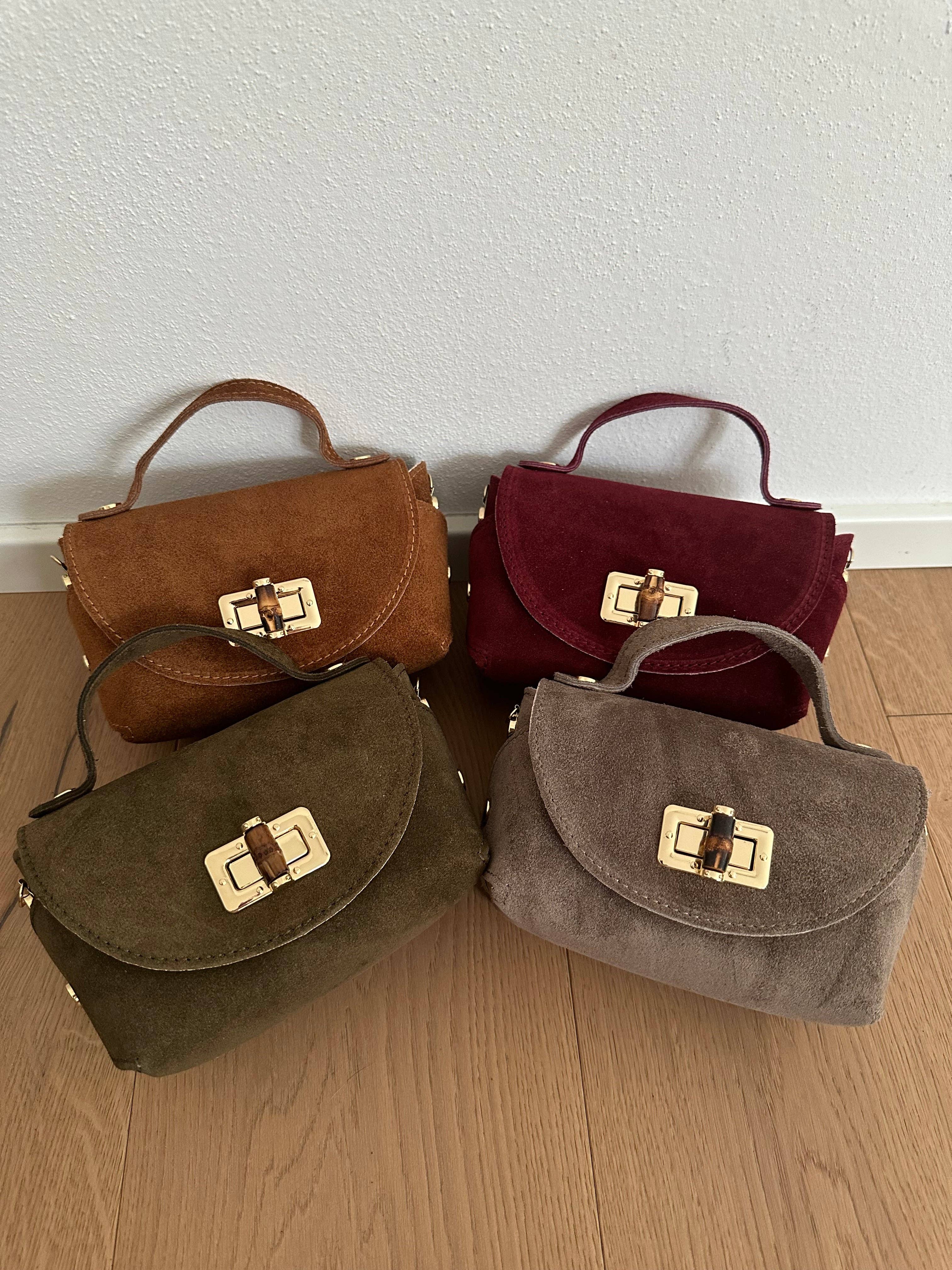 Zhade – wholesale Crossbody bag – Women's – SIERRA suede mini bag in genuine leather with chain strap1