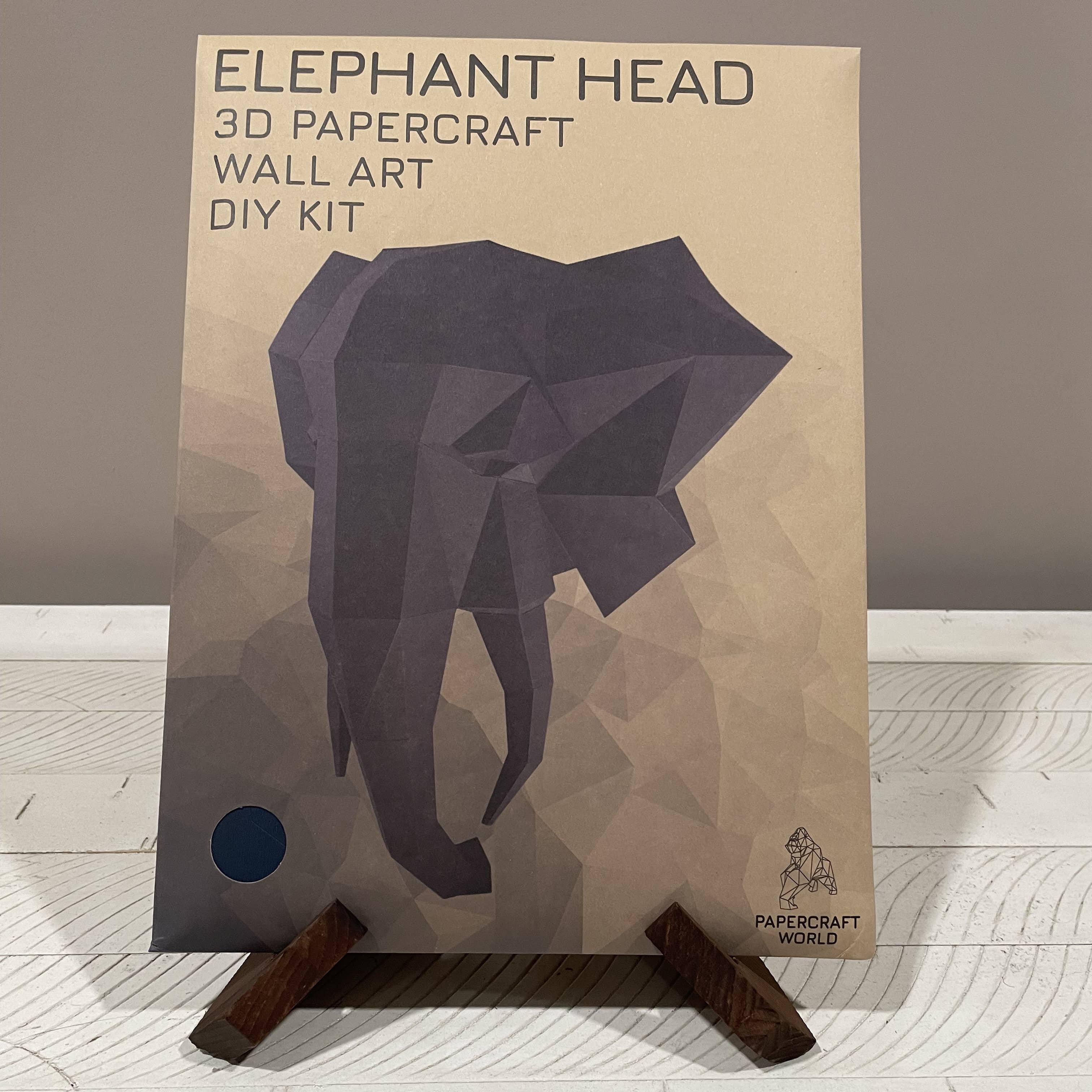 PAPERCRAFT WORLD - Wholesale Wall Accent - Elephant Head 3D PaperCraft Origami Wall Art8