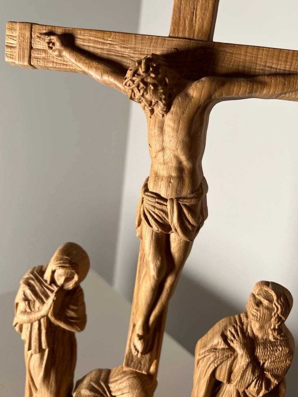 KozakWorkshop - Wholesale Wall Cross - Wall Wooden Carved  Golgotha on stand5