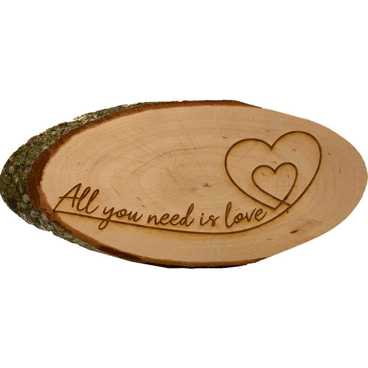 Text board "All you need is love" for wholesale by TextTim.nl