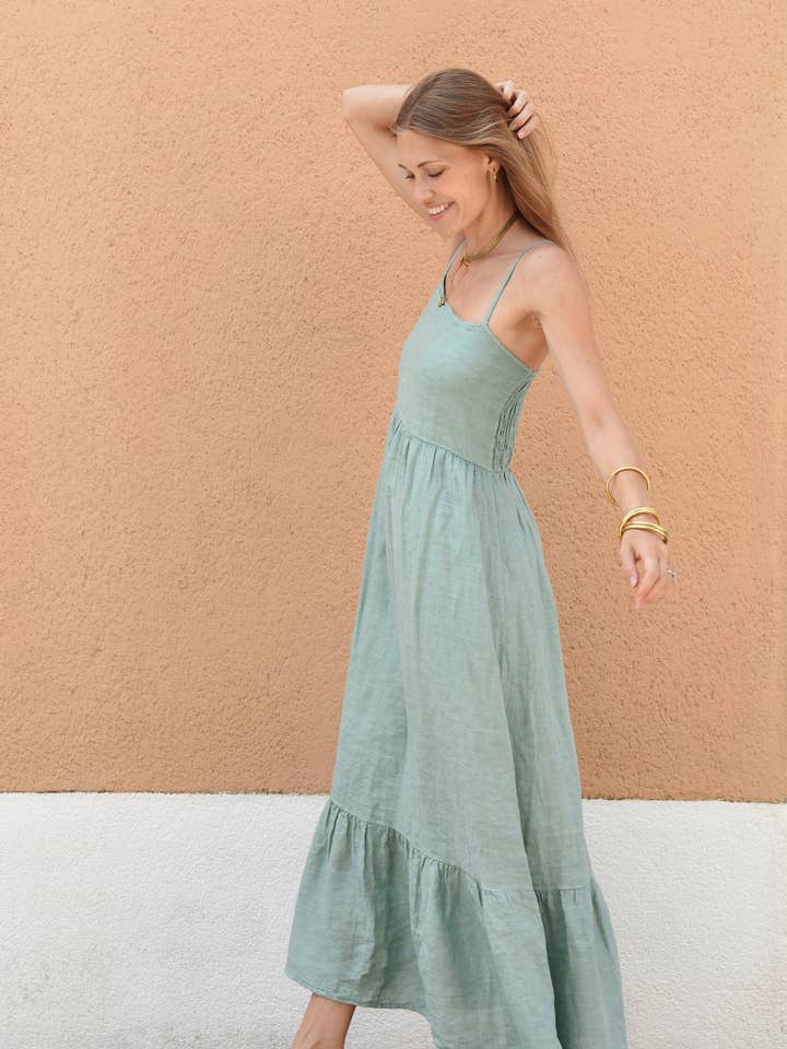 The Zoe Dress // Lagoon for wholesale by Beachwood The Label