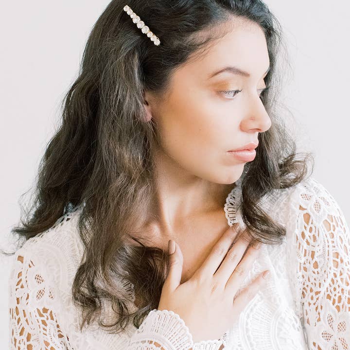 Acute Designs – wholesale Barrette – Women’s – Large Swarovski Barrettes - Crystal or Silk