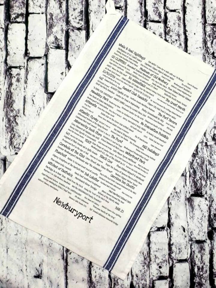 Newburyport Townie Tea Towel for wholesale by TownieSwag