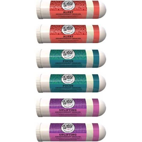 Wild Essentials - Wholesale Aromatherapy Inhaler - Concentrate 6 Assorted Aromatherapy Inhaler w/ essential oil