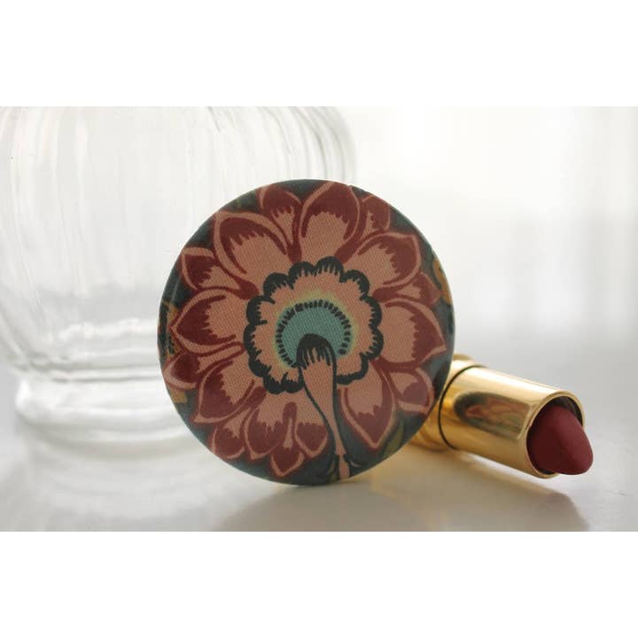 Miroir de poche Bella lotus bordeau pour la vente par Sabrina Trefle