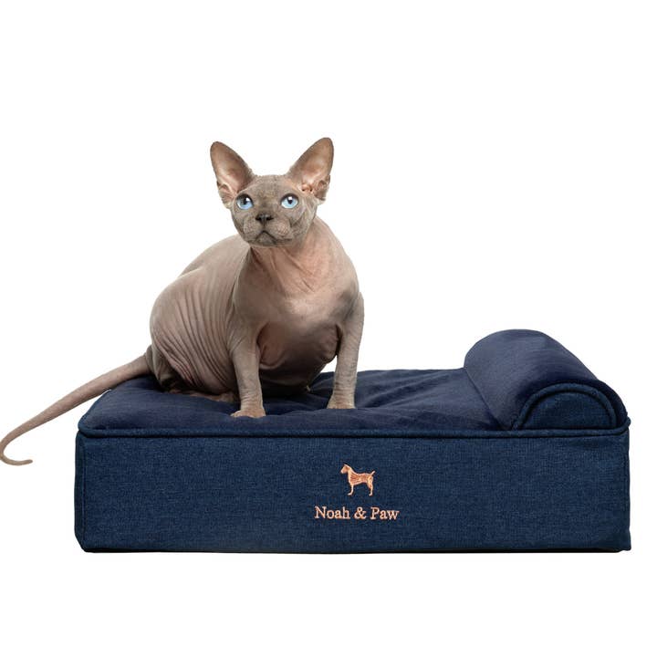 NOAH AND PAW LLC – wholesale Pet bed – Cat/dog – Denim Orthopedic Pet Bed, Memory Foam, Infused with Cooling Gel - Classic7