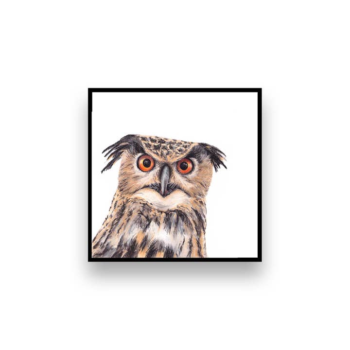 Kristie Lyn Studios – wholesale Art print – Bird living room wall decor - brown owl art print
